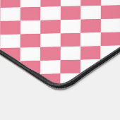 Roze Wit Checker Diamant Patroon Bureaumat (Hoek)