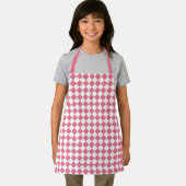 Roze Wit Checker Diamant Patroon Schort (Insitu)