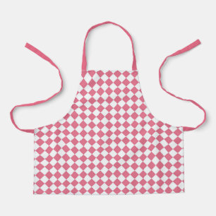 Roze Wit Checker Diamant Patroon Schort