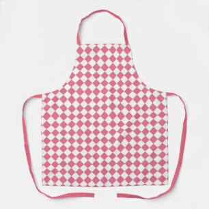 Roze Wit Checker Diamant Patroon Schort