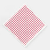 Roze Wit Checker Diamant Patroon Servet (Hoek)