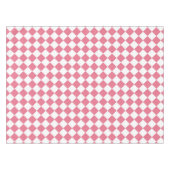 Roze Wit Checker Diamant Patroon Tafelkleed (Voorkant (Horizontaal))
