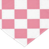 Roze Wit Checker Diamant Patroon Tafelkleed (Gekanteld)