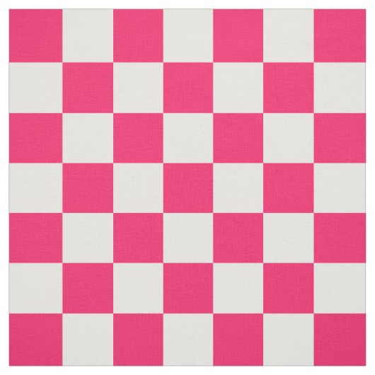 Roze Wit Checker Patroon Textiel Stof (Swatch)
