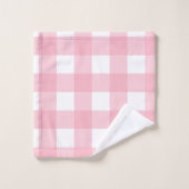 Roze & Wit Checkerboard Badhanddoek Set Bad Handdoek (Wasdoekje)