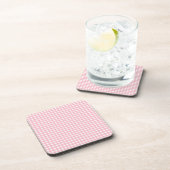 Roze & Wit Checkerboard Beverage Coaster Bier Onderzetter (Rechterzijde)