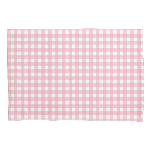 Roze & Wit Checkerboard Evergreen Pillow Hoesje Kussensloop (Voorkant)