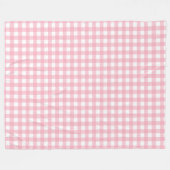 Roze & Wit Checkerboard Fleece Deken (Voorkant (Horizontaal))