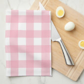 Roze & Wit Checkerboard Keuken Handdoeken (Quarter Fold)