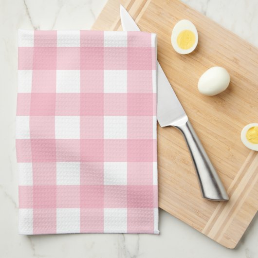 Roze & Wit Checkerboard Keuken Handdoeken (Quarter Fold)