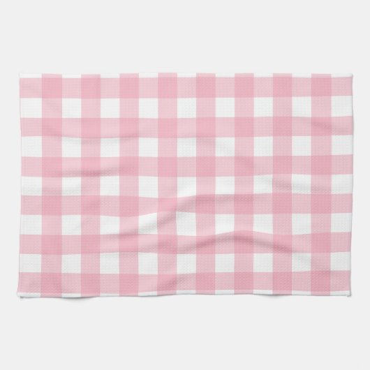 Roze & Wit Checkerboard Keuken Handdoeken (Horizontaal)