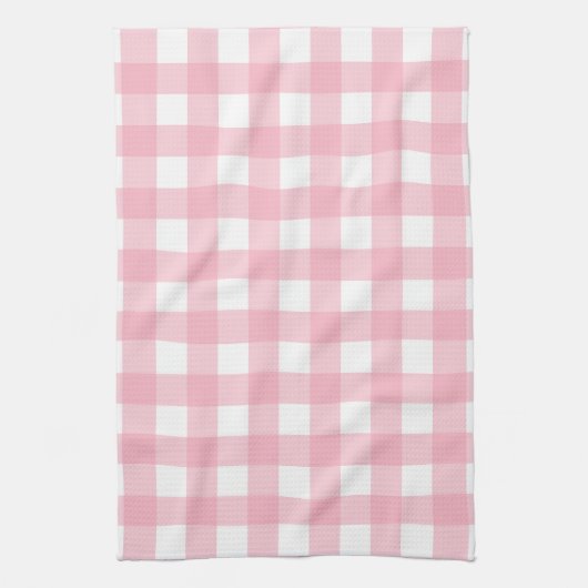 Roze & Wit Checkerboard Keuken Handdoeken (Verticaal)