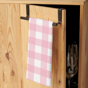 Roze & Wit Checkerboard Keuken Handdoeken