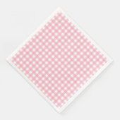 Roze & Wit Checkerboard Papier Diner Servetten (Hoek)