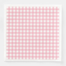 Roze & Wit Checkerboard Papier Diner Servetten