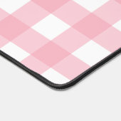 Roze & Wit Checkerboard Patroon Desk Mat (Hoek)