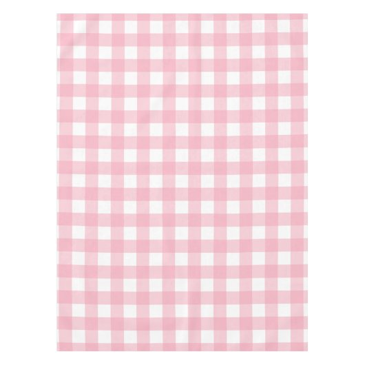 Roze & Wit Checkerboard Patroon Tafelkleed (Voorkant)