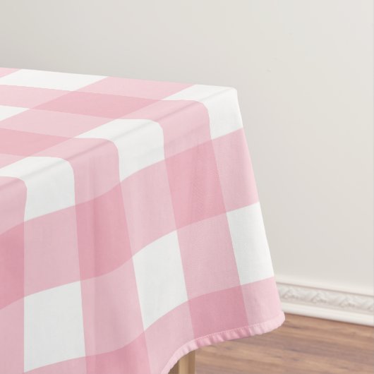 Roze & Wit Checkerboard Patroon Tafelkleed (Voorbeeld)