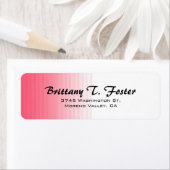 Roze Wit Curve Brush Script Elegant Minimalist Etiket (Insitu)