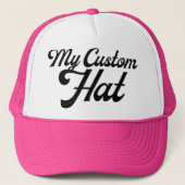 ROZE & WIT Custom Trucker Hoed Mesh Cap Blanco Pet (Voorkant)
