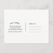 Roze & Wit Damast Chique Bruiloft Save the Date Aankondigingskaart (Achterkant)