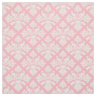 Roze, wit damast patroon #3 maat6 stof