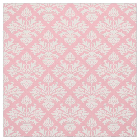 Roze, wit damast patroon #3 maat6 stof (Swatch)