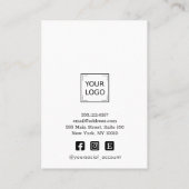 ROZE WIT DRIE OORBEL HOLE SETS LOGO SOCIAL VISITEKAARTJE (Achterkant)