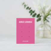 ROZE WIT DRIE OORBEL HOLE SETS LOGO SOCIAL VISITEKAARTJE (Staand voorkant)