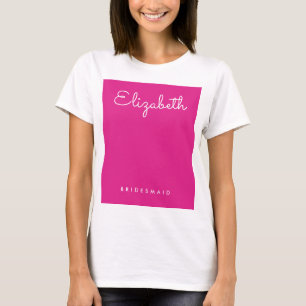 Roze Wit Elegant Bachelorette Vrouwen Bruidsmeisje T-shirt