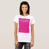 Roze Wit Elegant Bachelorette Vrouwen Bruidsmeisje T-shirt (Voorkant volledig)