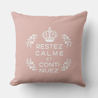roze wit embleem Frans Kalm houden en doorgaan Kussen
