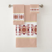 Roze wit en crème bad handdoek (Insitu)