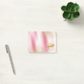 Roze Wit en Gouden Lippen Kus Gouden Glitter XOXO Post-it® Notes (Kantoor)
