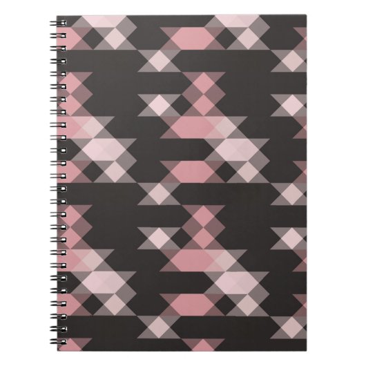 roze wit en grijs geometrisch notitieboek (Voorkant)