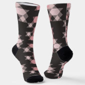 roze wit en grijs geometrisch sokken (Gebogen)