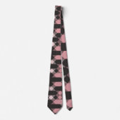 roze wit en grijs geometrisch stropdas (Voorkant)