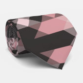 roze wit en grijs geometrisch stropdas (Opgerold)