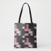 roze wit en grijs geometrisch tote bag (Voorkant)