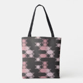roze wit en grijs geometrisch tote bag (Achterkant)