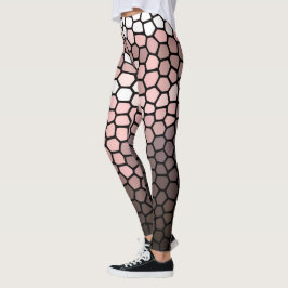 Roze, Wit en Grijs Leggings