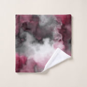 Roze, wit en Grijs Marmered Abstract Bad Handdoek (Wasdoekje)