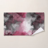 Roze, wit en Grijs Marmered Abstract Bad Handdoek (Handdoek)