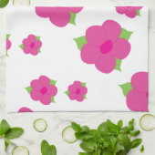 Roze Wit en groen Theedoek (Gevouwen)