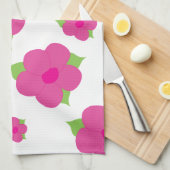 Roze Wit en groen Theedoek (Quarter Fold)