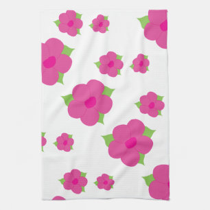Roze Wit en groen Theedoek