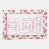 Roze wit en groen theedoek (Horizontaal)