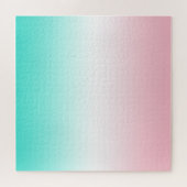 Roze Wit en Turquoise Gradiënt Legpuzzel (Horizontaal)