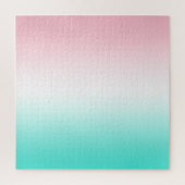 Roze Wit en Turquoise Gradiënt Legpuzzel (Verticaal)