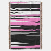 roze wit en zwart abstract deken (Voorkant Verticaal)